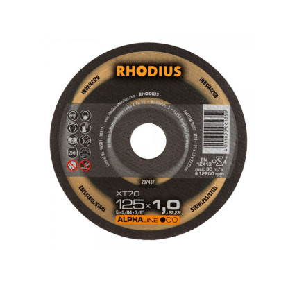 DISCO INOX RHODIUS 115X1X22 ALPHALINE XT70 207436