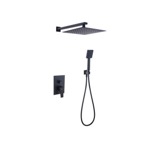 CONJUNTO DUCHA MONOMANDO EMPOTRADO SKY BATH DREAM PVD NEGRO MATE