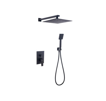CONJUNTO DUCHA MONOMANDO EMPOTRADO SKY BATH DREAM PVD NEGRO MATE