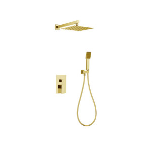 CONJUNTO DUCHA MONOMANDO EMPOTRADO SKY BATH DREAM PVD ORO CEPILLADO