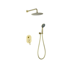 CONJUNTO DUCHA MONOMANDO EMPOTRADO SKY BATH SOUL PVD ORO CEPILLADO