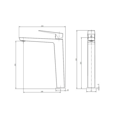 MONOMANDO LAVABO SKY BATH ALTO INFINITE CROMO