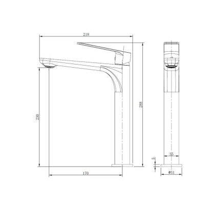 MONOMANDO LAVABO ALTO SKY BATH GLORY CROMO