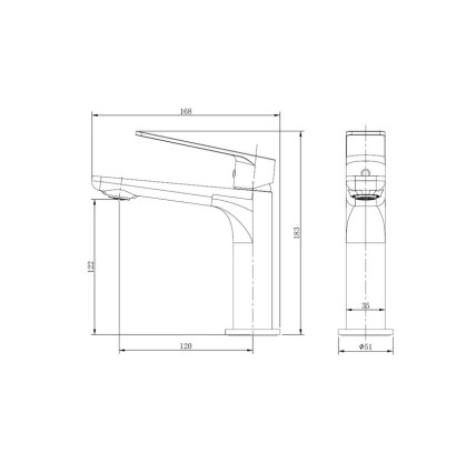 MONOMANDO LAVABO SKY BATH GLORY PVD NEGRO CRISTAL