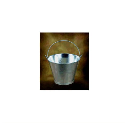CUBO CHAPA GALVANIZADA REDONDO CON ASA LISA 9' - 4 LITROS 01120009