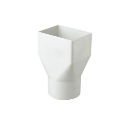 MANGUITO ADAPTADOR CANALÓN JIMTEN 100X73 H-M Ø 80 BLANCO 038261