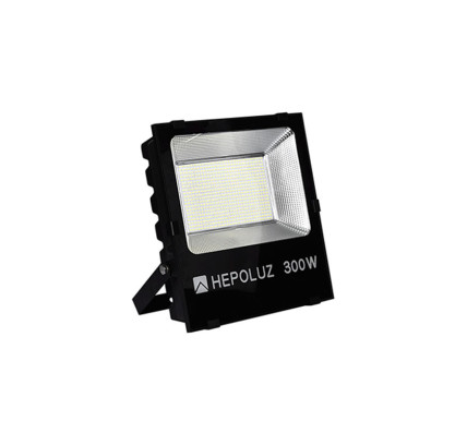 PROYECTOR LED HEPO PARED 300W 6000K NEGRO