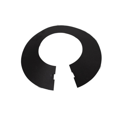 EMBELLECEDOR TUBO ESTUFA PELLET ABIERTO Ø 80MM VITRIFICADO NEGRO