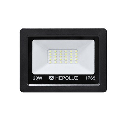 PROYECTOR LED HEPO PARED 20W 6000K HOME NEGRO