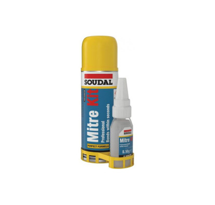 KIT ADHESIVO CIANOCRILATO + ACTIVADOR SOUDAL 50GR + 200ML