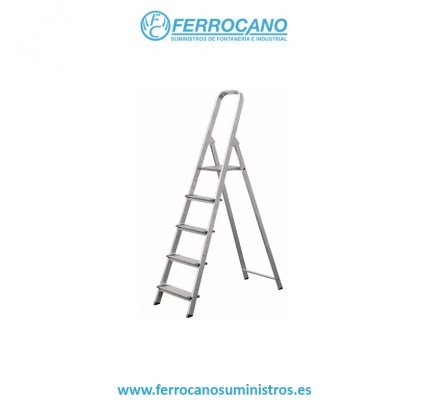 ESCALERA ALUMINIO DOMÉSTICA FERCOM 8 PELDAÑOS ANCHOS