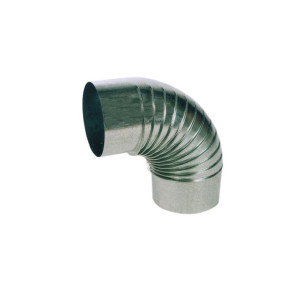 CODO ESTUFA RIZADO Ø 110-90º GALVANIZADO