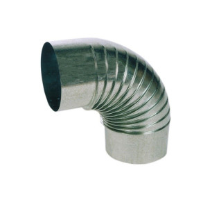 CODO ESTUFA RIZADO Ø 200-90º GALVANIZADO