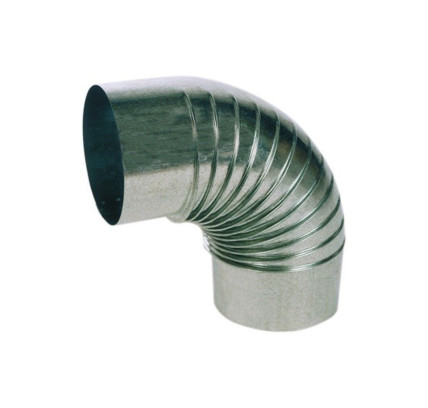 CODO ESTUFA RIZADO Ø 300-90º GALVANIZADO