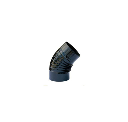 CODO ESTUFA Ø 300-45º VITRIFICADO NEGRO