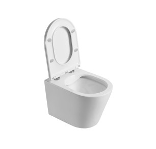 INODORO TURIN SUSPENDIDO S/H TAZA + TAPA SLIM AMORTIGUADA BLANCO BRILLO