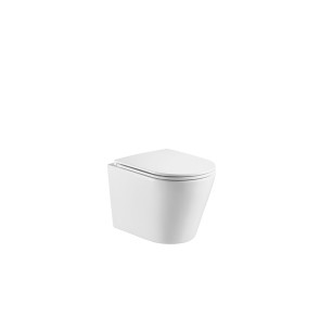INODORO TURIN SUSPENDIDO S/H TAZA + TAPA SLIM AMORTIGUADA BLANCO BRILLO