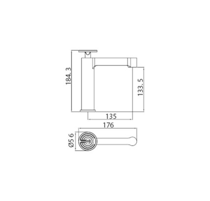 MONOMANDO LAVABO IMEX OLIMPO ORO ROSA BDC033-ORC