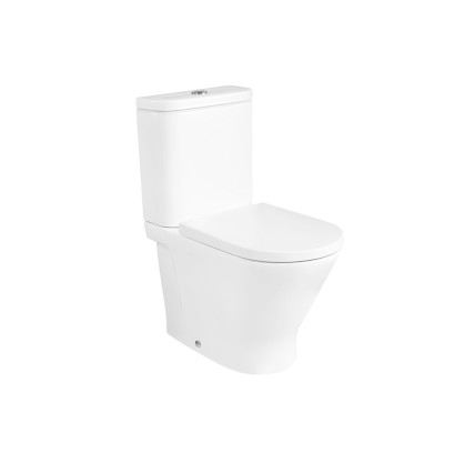 TAZA INODORO ROCA THE GAP ROUND COMPACTO RIMLESS S/DUAL BLANCO A3420N7000