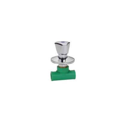 VALVULA EMPOTRAR PP-R 32MM M/CROMO POMO