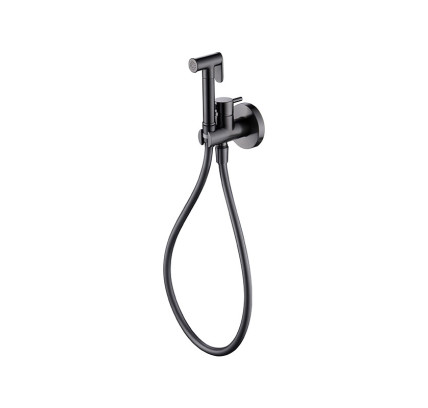 DUCHA HIGIÉNICA EMPOTRADA BIDÉ IMEX MUNICH BLACK GUN METAL RDM001/BGM