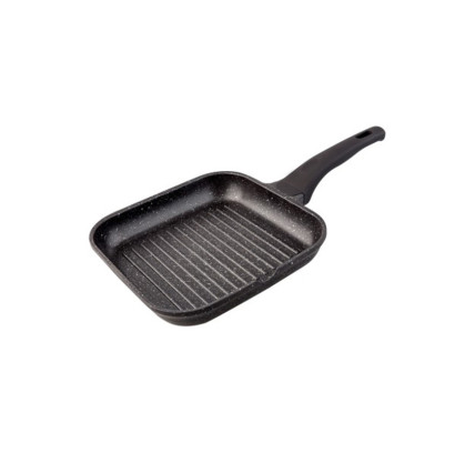 PLANCHA ASAR PIEDRA BLACK 24CM RAYAS ALUMINIO FUNDIDO