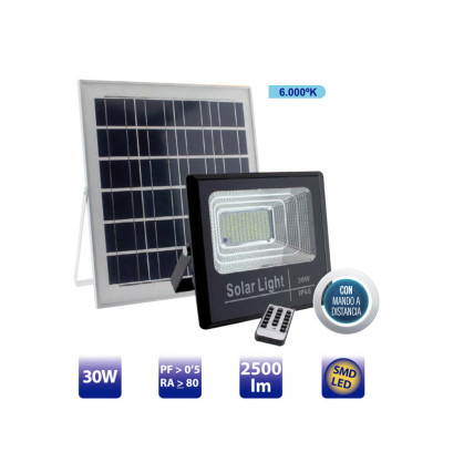 PROYECTOR SOLAR LED PARED HEPO 30W 2500LM 6000K 49