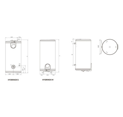 TERMO ELÉCTRICO INOX DOMUSA HYDRINOX SUELO 150 LITROS
