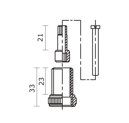 KIT ALARGADERA MANDO LLAVE KANSAS POLIBUTILENO 21MM