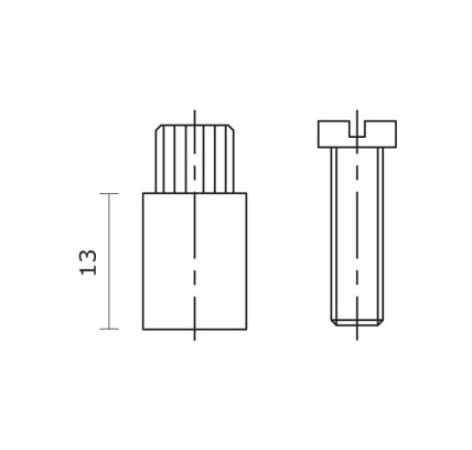 ALARGADERA VALVULA ESFERA EMPOTRAR POLIBUTILENO 13MM