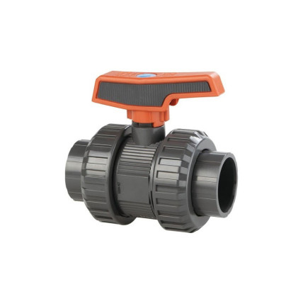 VALVULA ESFERA PVC CEPEX R/H 1" PN-16 M/ROJO 02464