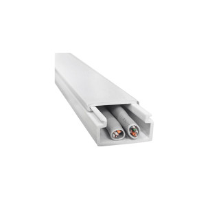 CANALETA HEPO CON TORNILLO 15X10MM X 2 METROS BLANCO 16302