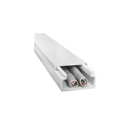 CANALETA HEPO CON TORNILLO 15X10MM X 2 METROS BLANCO 16302