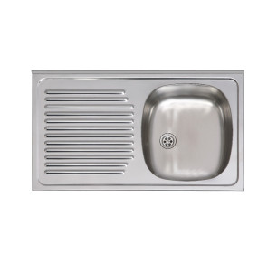 FREGADOR PRACTIC STANDARD 80X50 1S 1E IZQUIERDA INOX CON ALA