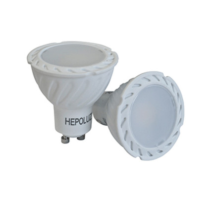 LAMPARA HEPO LED DICROICA GU10 220V 8W LUZ CALIDA