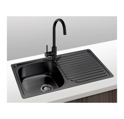 FREGADOR PLASTIMODUL VIENA SOBRE ENCIMERA 80X44 PVD NEGRO