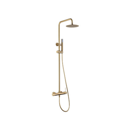 COLUMNA DUCHA MONOMANDO IMEX LINE ORO CEPILLADO BDD038/OC