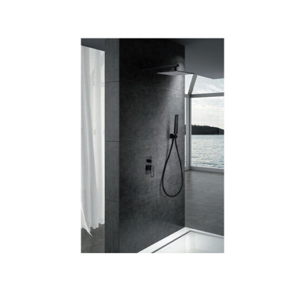 CONJUNTO DUCHA MONOMANDO EMPOTRADO IMEX SUECIA NEGRO BDC032-6NG