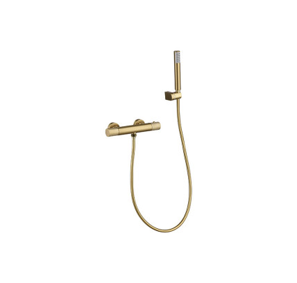 TERMOSTATICA DUCHA IMEX LINE ORO CEPILLADO BTD038-5OC