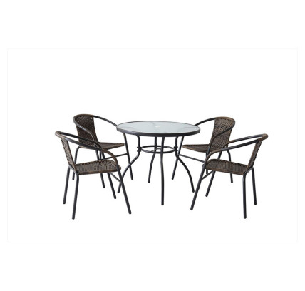 CONJUNTO MESA REDONDA + SILLON APILABLE