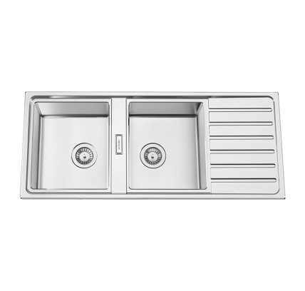 FREGADERO REVERSIBLE FUSION 116 1160X500 RODI ACERO PULIDO