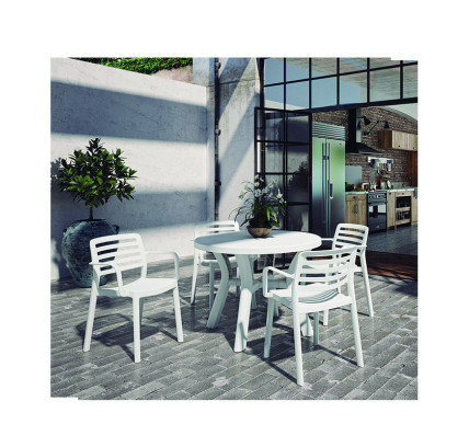 CONJUNTO MESA REDONDA JAZMIN + SILLON WIND