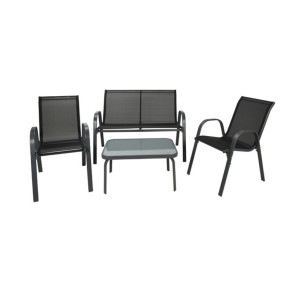 CONJUNTO JARDIN 4 PIEZAS ACERO