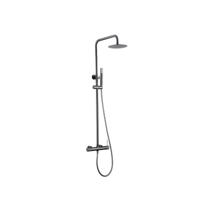 COLUMNA DUCHA MONOMANDO IMEX LINE BLACK GUN METAL BDD038/BGM