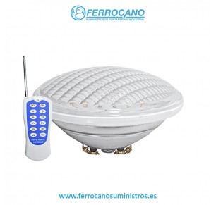 LAMPARA PISCINA HEPO LED 25W RGB+W PAR56 CON MANDO 41954