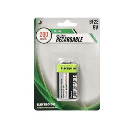 PILA RECARGABLE EDH 9V 200MAH 50040