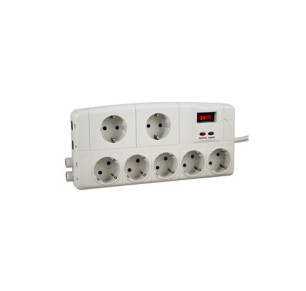 BASE MULTIPLE PROFESIONAL 7 TOMAS 1.5 METROS C/PROTECCION + INTERRUPTOR