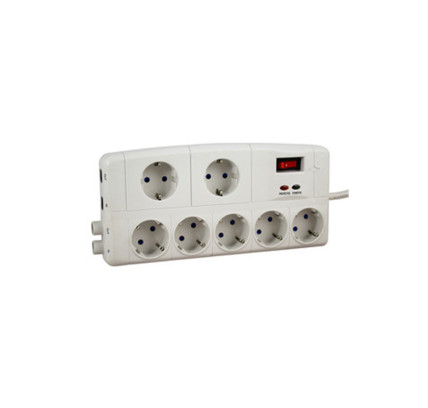 BASE MULTIPLE PROFESIONAL 7 TOMAS 1.5 METROS C/PROTECCION + INTERRUPTOR