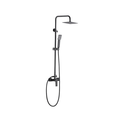 COLUMNA DUCHA MONOMANDO IMEX ART BLACK GUN METAL BDAR025/BGM