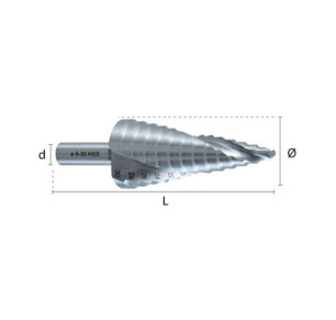 BROCA ESCALONADA HEPYC HSS 4-12MM 5157